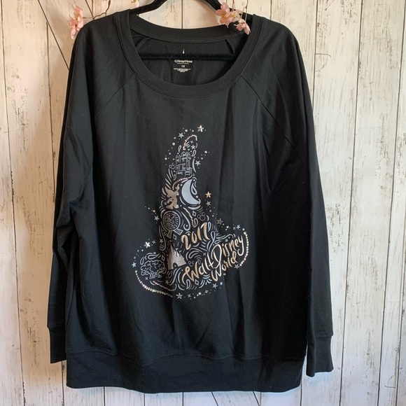 Walt Disney World sweatshirt sorcerer hat embroidered plus size - Picture 1 of 5
